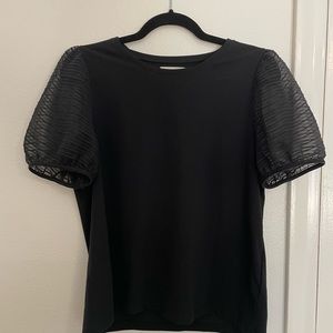 black puff sleeve tee shirt | madewell